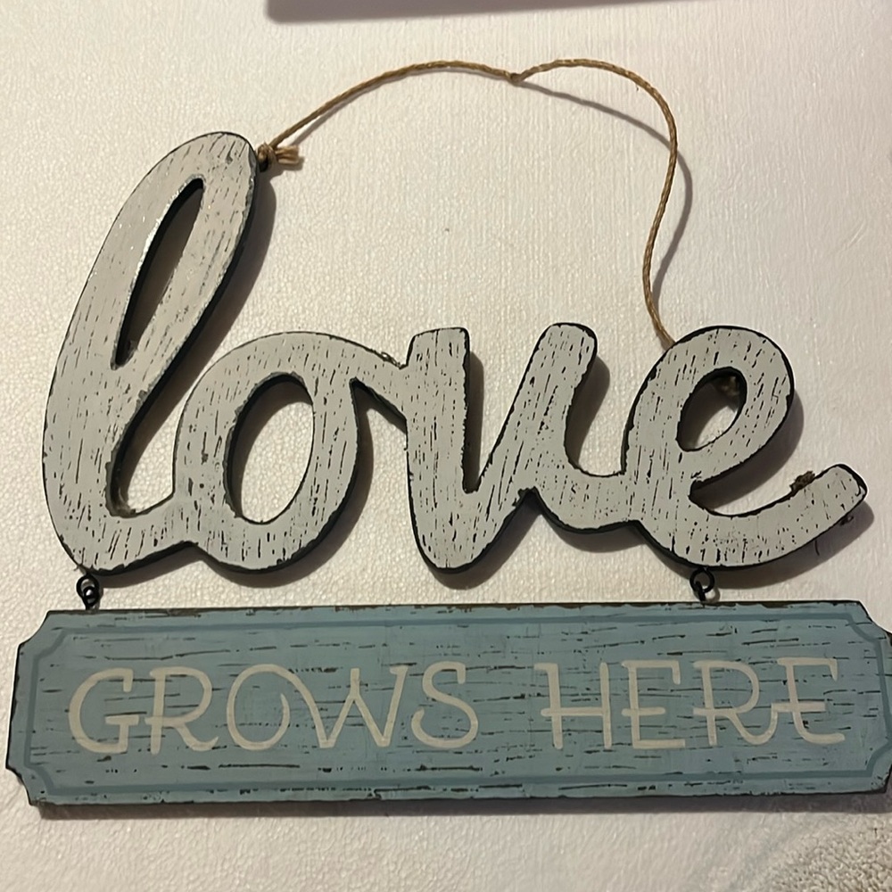 Love Grows Here Hanging Home Decor